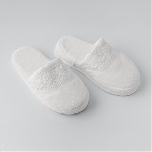 Dantelli Terlik Kassia Beyaz