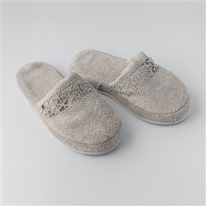 Dantelli Terlik Kassia Gri