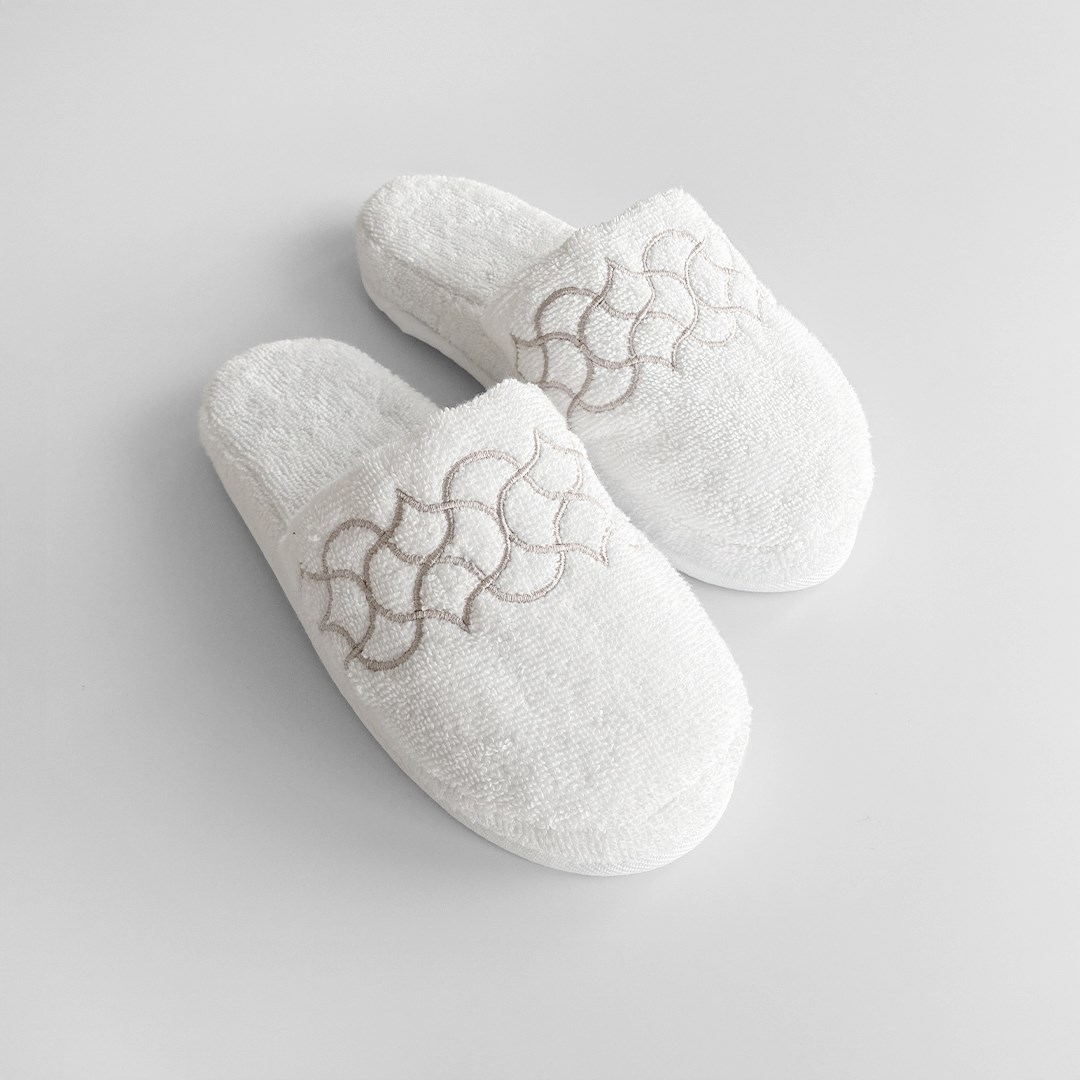 Nakışlı Terlik Peony By Kum Rengi