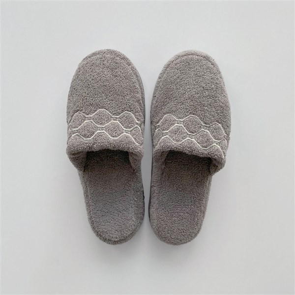 Nakışlı Terlik Lotus Antrasit