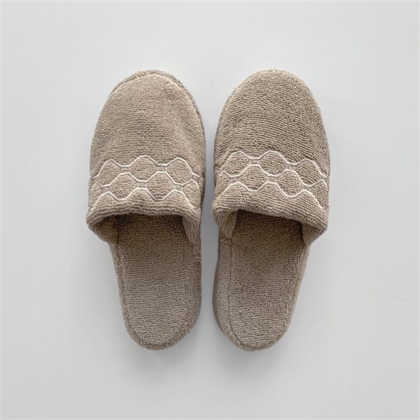 Nakışlı Terlik Lotus Mınk