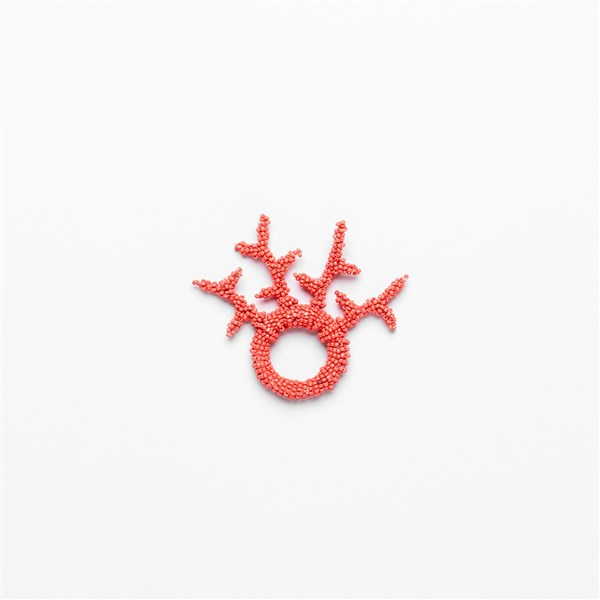 Napkin Holder Beady Coral Coral