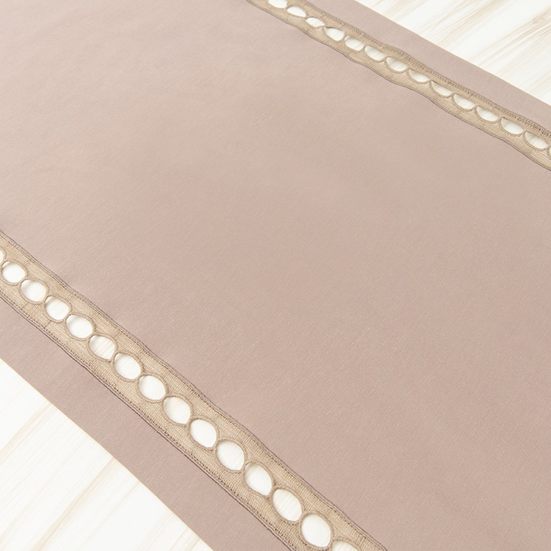 Dantelli Masa Bandı Pamina Taş Rengi