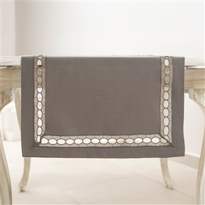 Dantelli Masa Bandı Pamina Antrasit