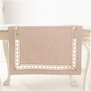 Dantelli Masa Bandı Pamina Taş Rengi