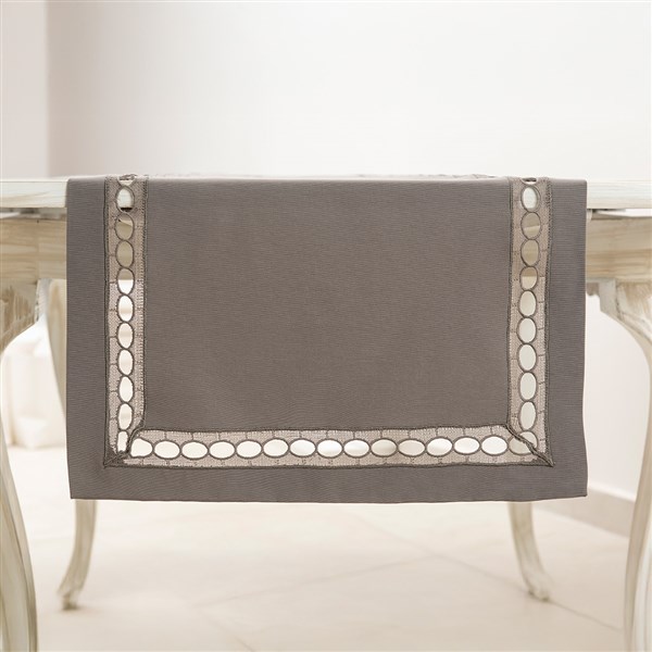 Dantelli Masa Bandı Pamina Antrasit