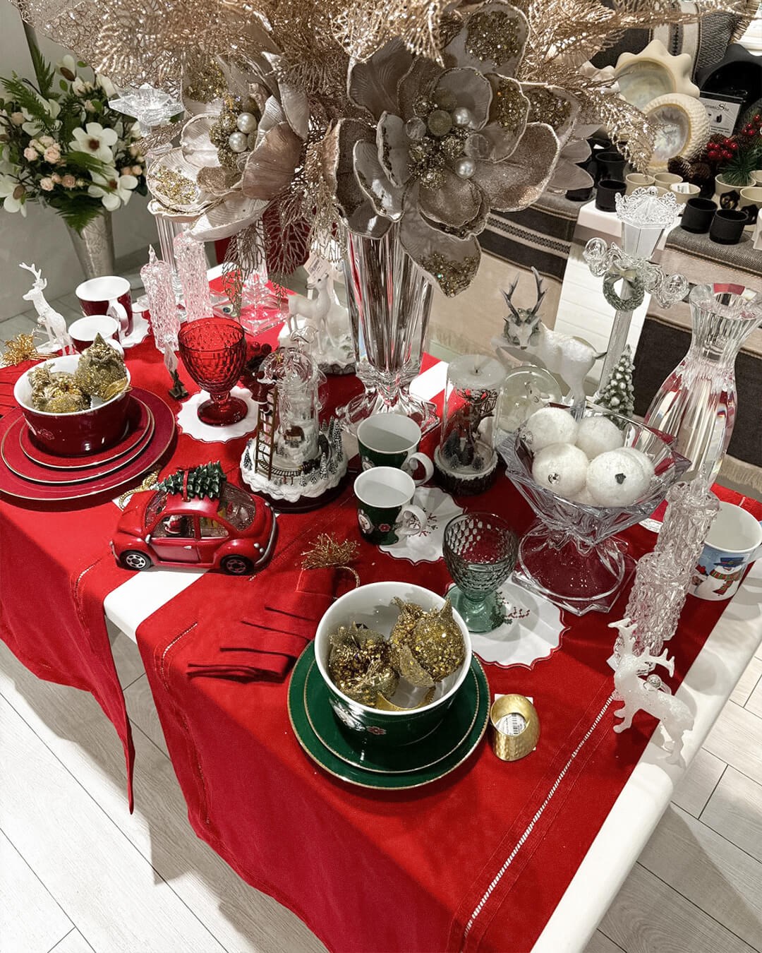 Dantelli Masa Bandı Glow Kırmızı