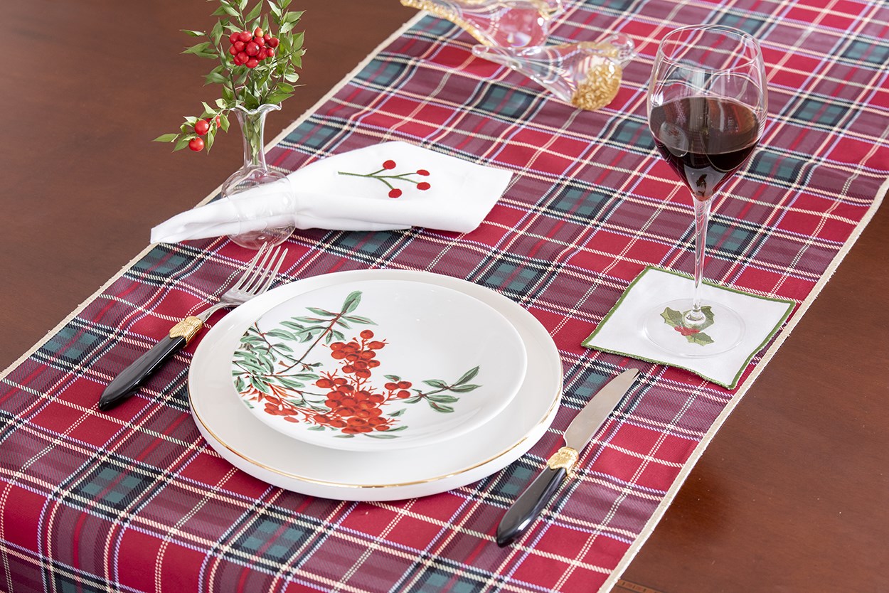 Nakışlı Peçete 4'lü Paket Yılbaşı Renkli