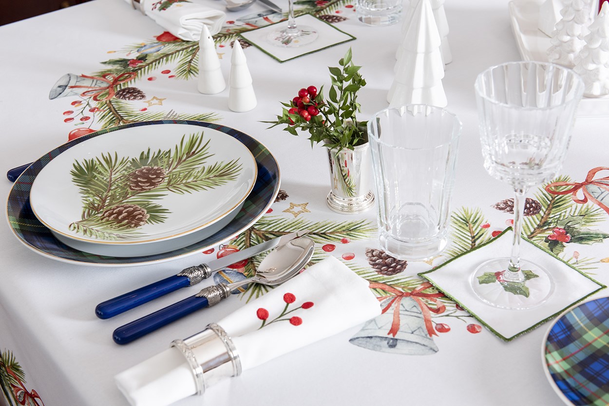 Nakışlı Peçete 4'lü Paket Yılbaşı Renkli