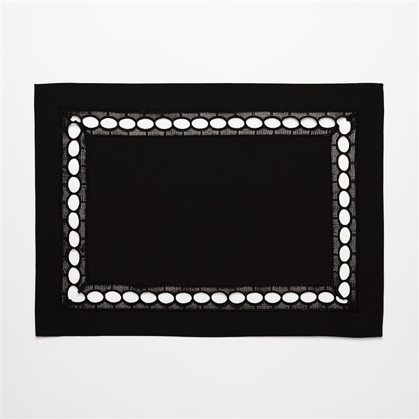 Dantelli Amerikan Servis 2'li Paket Pamina Siyah