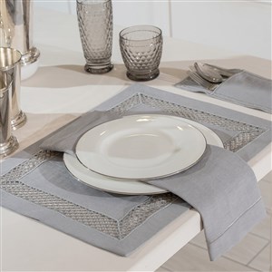 Dantelli Amerikan Servis 2'li Paket Amber Gri