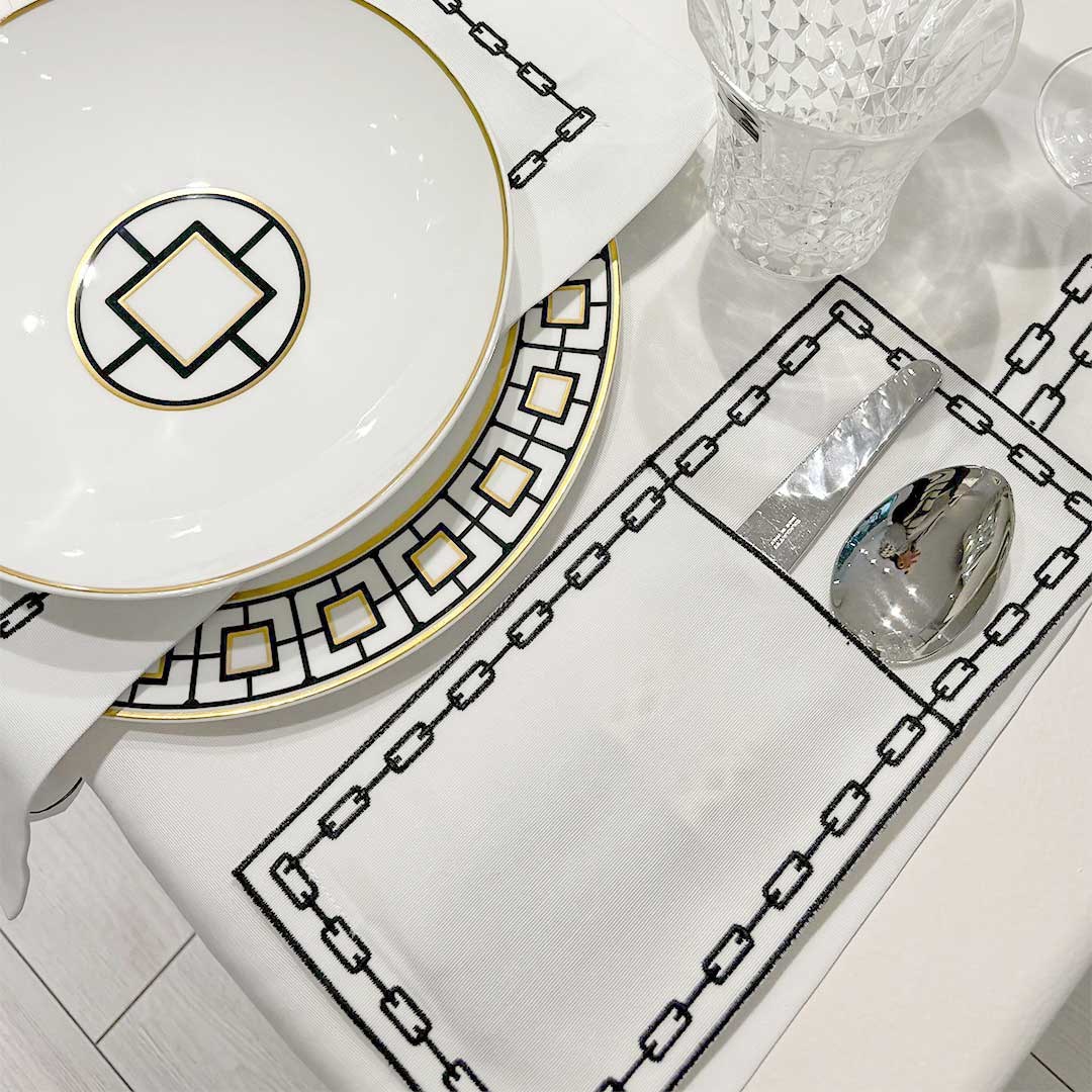 Nakışlı Kaşıklık Zincir By Siyah