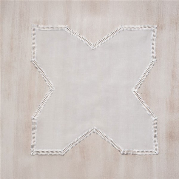 Dantelli Ekmek Sepeti Örtüsü Gloria Beyaz
