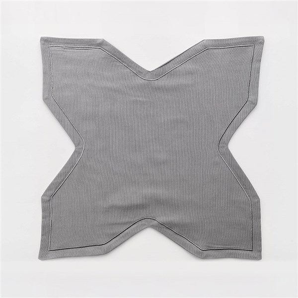 Ekmek Sepeti Örtüsü Düz Pikolu Gri-Gri