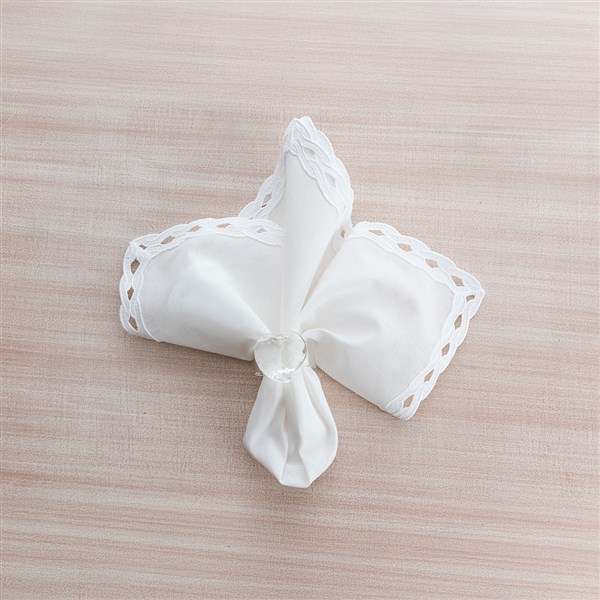 4 Piece Napkin Set Su Dalgası 45*45 White