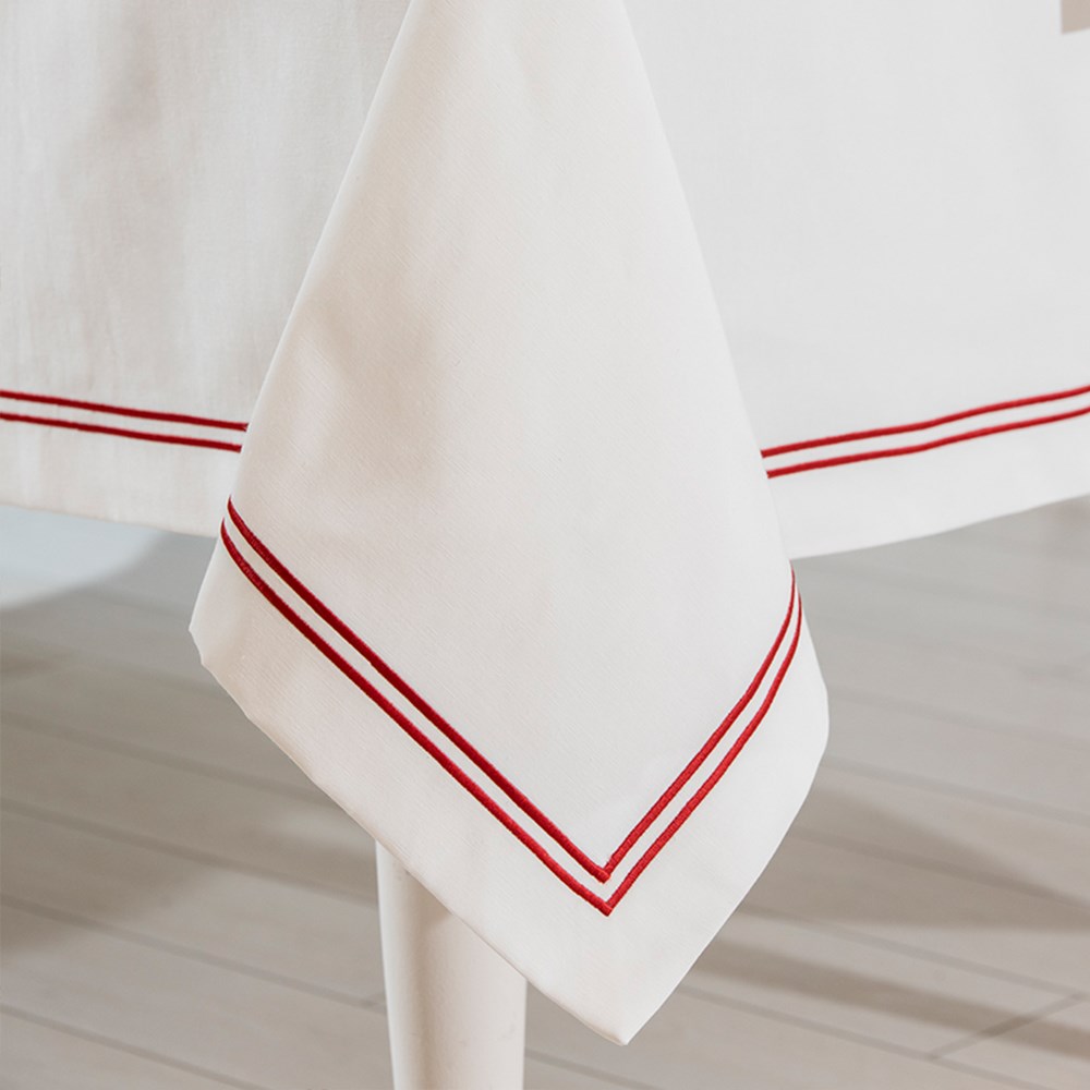 2 Sıra Pikolu Masa Örtüsü 160*260 By Kırmızı