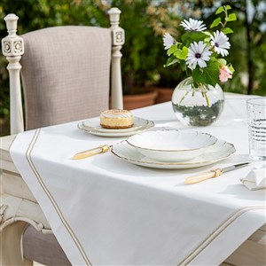 2 Sıra Pikolu Masa Örtüsü 120*120 By Gold