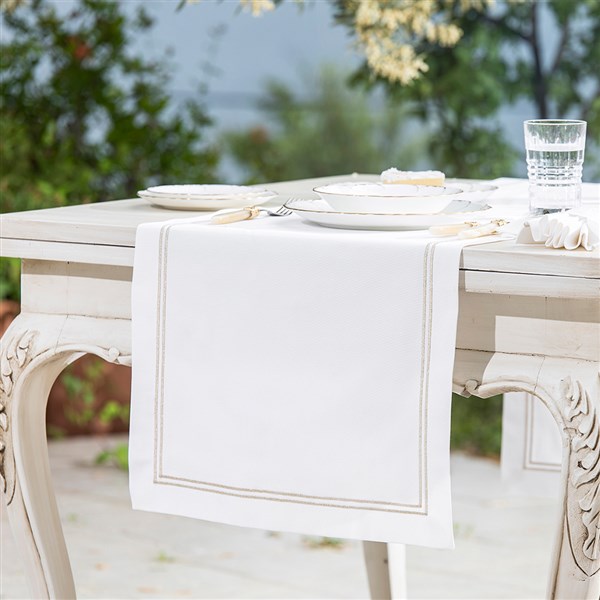 Runner 2 Sıra Pikolu 50*180 White-Gold