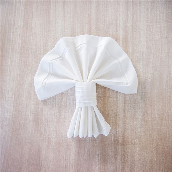 Peçete Nervür Dikişli 4lü Paket 45*45 Beyaz