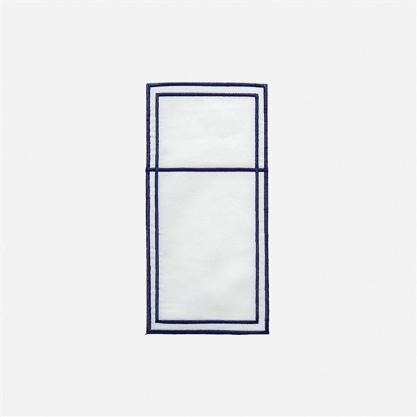 Cutlery Cover Plain Pico Lines White-Navy