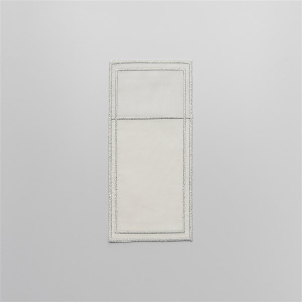 Cutlery Cover Plain Pico Lines White-Silver
