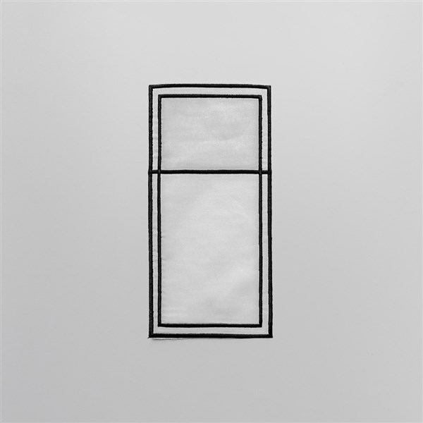 Cutlery Cover Plain Pico Lines Wh-Black