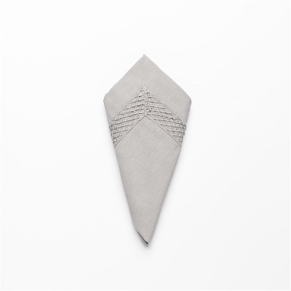 Dantelli Peçete Amber 4'lü Paket 45*45 Gri