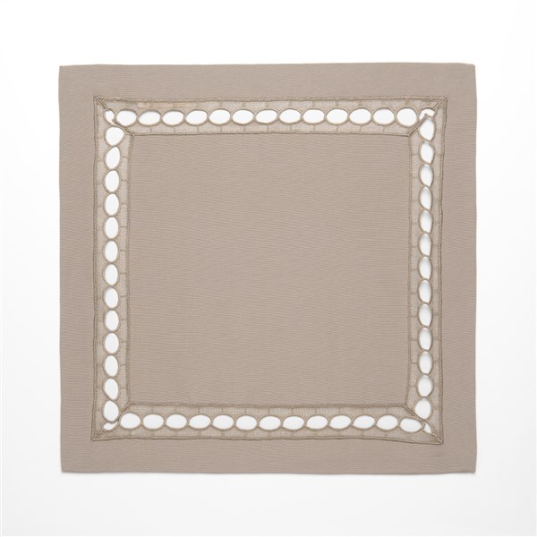 Dantelli Peçete Pamina 4'lü Paket 45*45 Taş Rengi