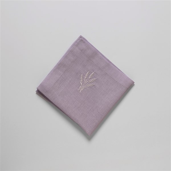 Nakışlı Peçete Lavanta 4'lü Paket 45*45 cm Lila