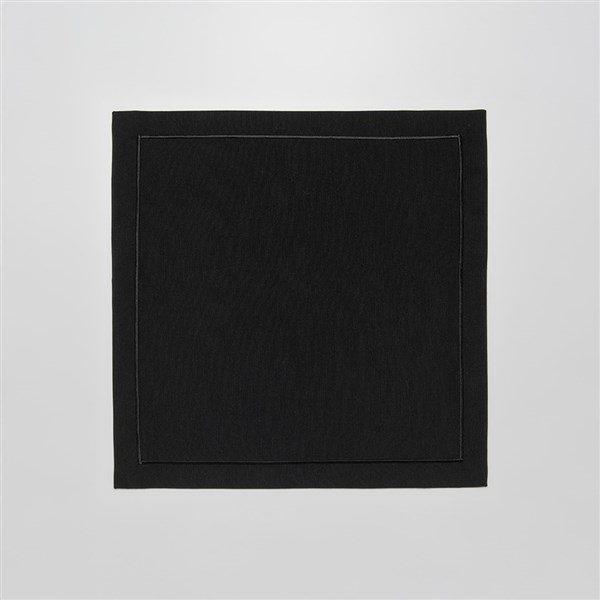 4 Piece Napkin Set 45*45 Düz Pikolu Black