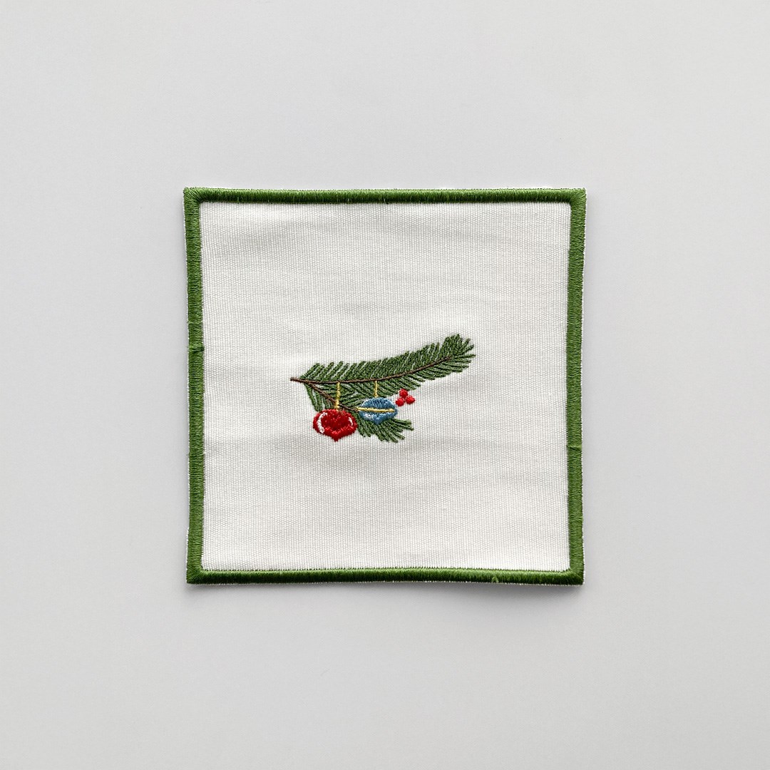 Nakışlı Bardak Altlığı 4'lü Yılbaşı By Yeşil