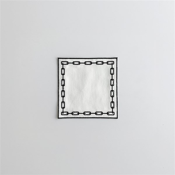 Nakışlı Bardak Altlığı 6'lı Zincir By Siyah