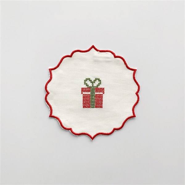 Nakışlı Bardak Altlığı - Hediye Paketi Renkli