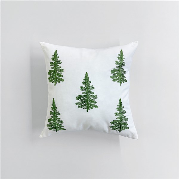 Kırlent Nakışlı Çam Ağacı Beyaz