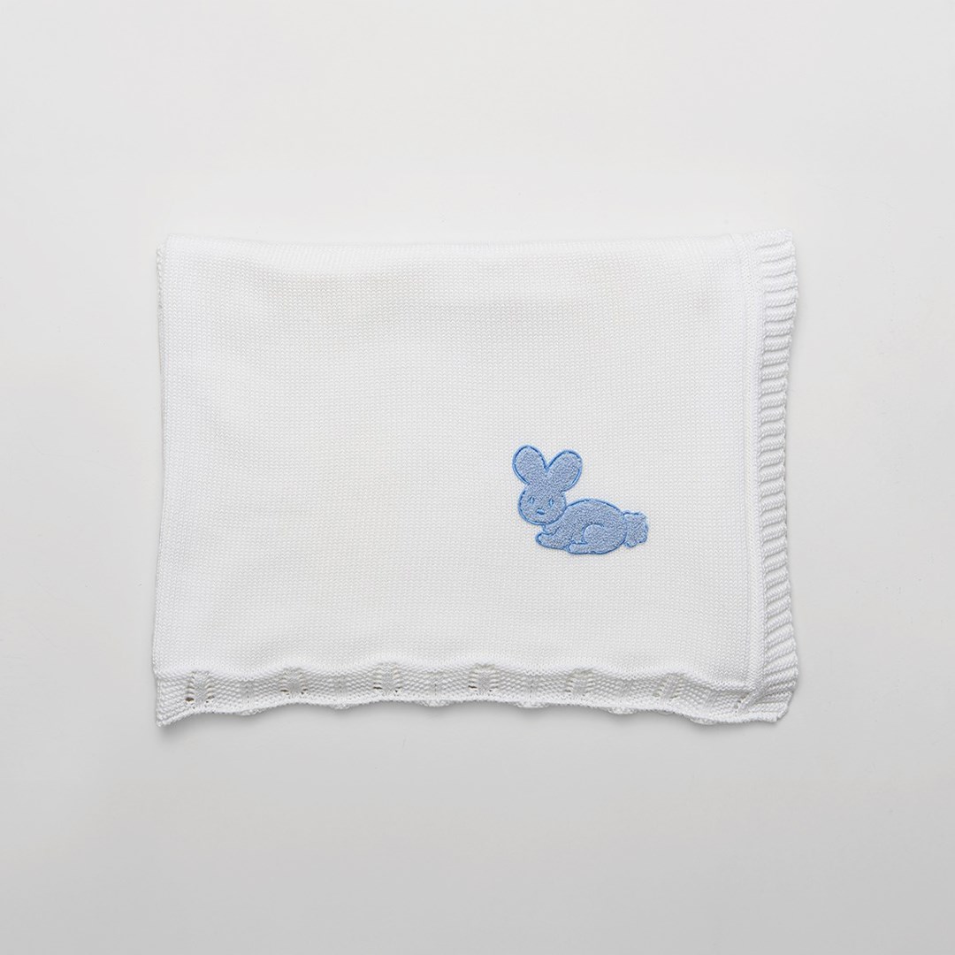 Bebek Battaniyesi Triko Tavşanlı By Mavi