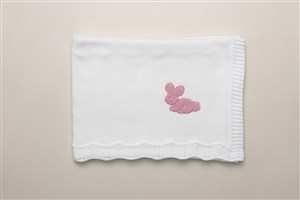 Baby Blanket Tavşanlı White-Pink