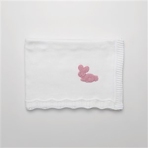Bebek Battaniyesi Triko Tavşanlı By Pembe