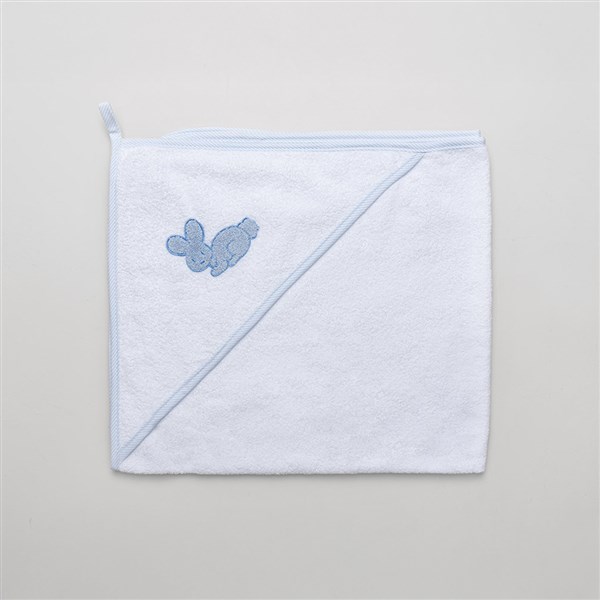 Baby Towel Tavşanlı White-Blue