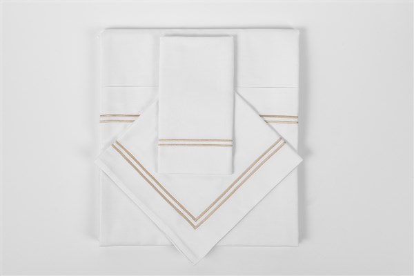 Baby Duvet Cover Set 2 Sıra Pikolu White-Beige