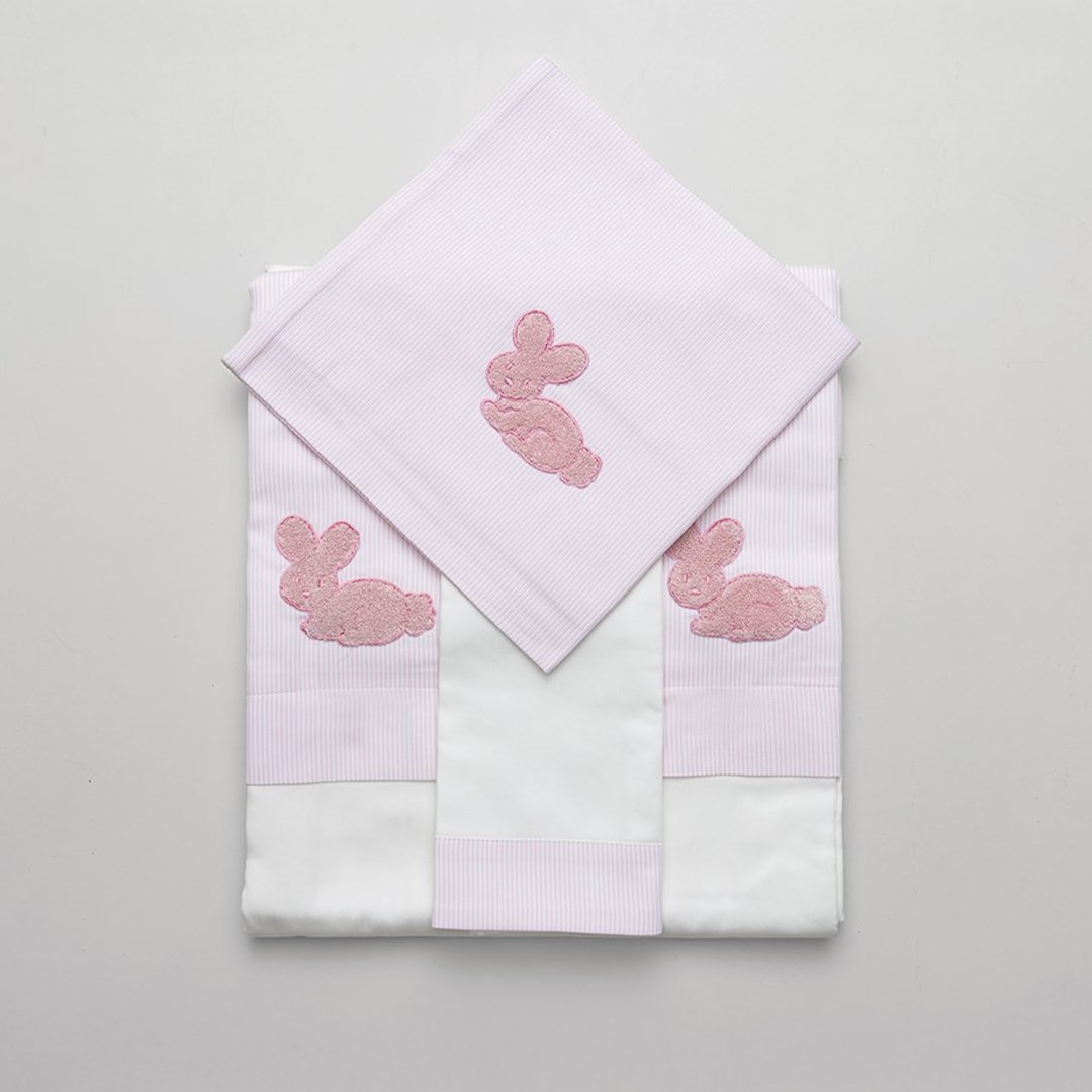 Bebek Nevresim Takımı Tavşanlı By Pembe