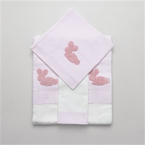 Bebek Nevresim Takımı Tavşanlı By Pembe