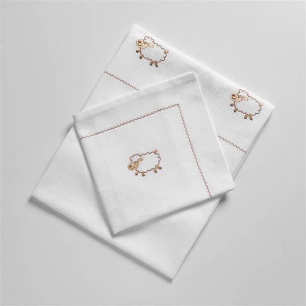 Bebek Pike Takımı Kuzu Beyaz-Bej