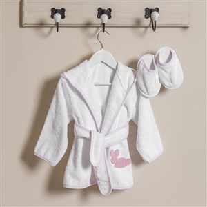 Bebek Bornoz+Terlik Tavşanlı By Pembe