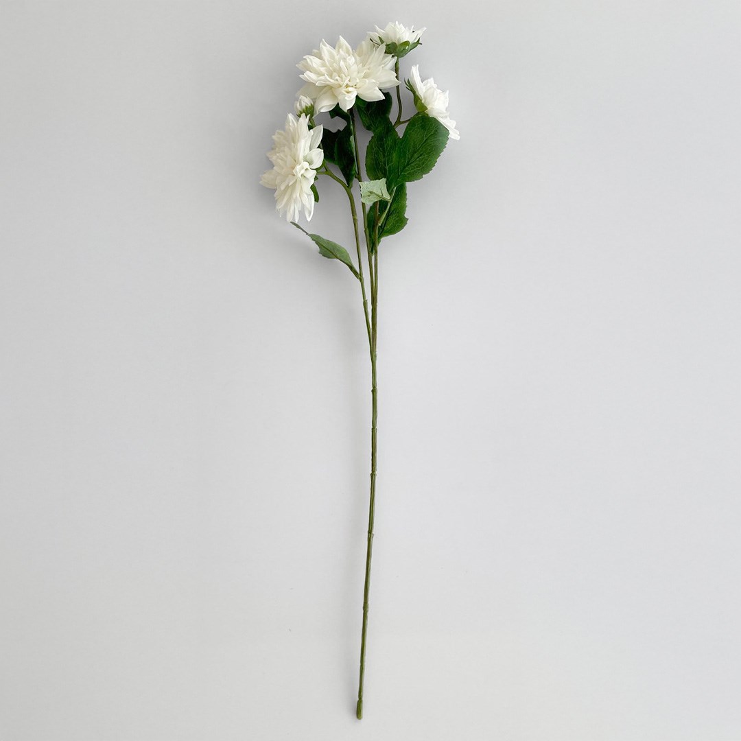 Dahlia Dal Dekoratif Çiçek 70 cm White 33-2348WH Beyaz