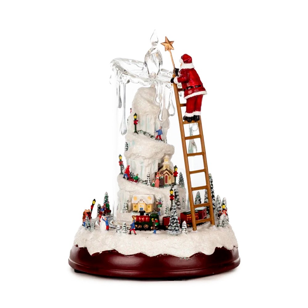 Santa With Candle Musical Animated 22 cm 99-0007 