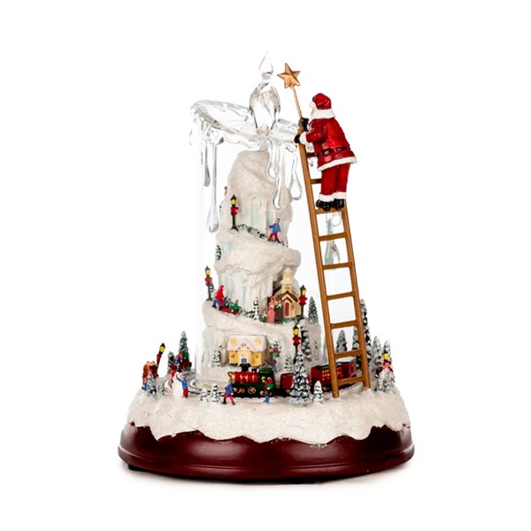 Santa With Candle Musical Animated 22 cm 99-0007 