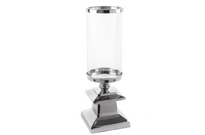 Silver Glass Candle Holder 15*15*45 Cm P142.344320