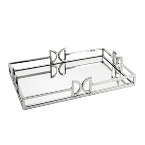 Gümüş Metal Aynalı Tepsi 41x26x7 cm P256.108714 