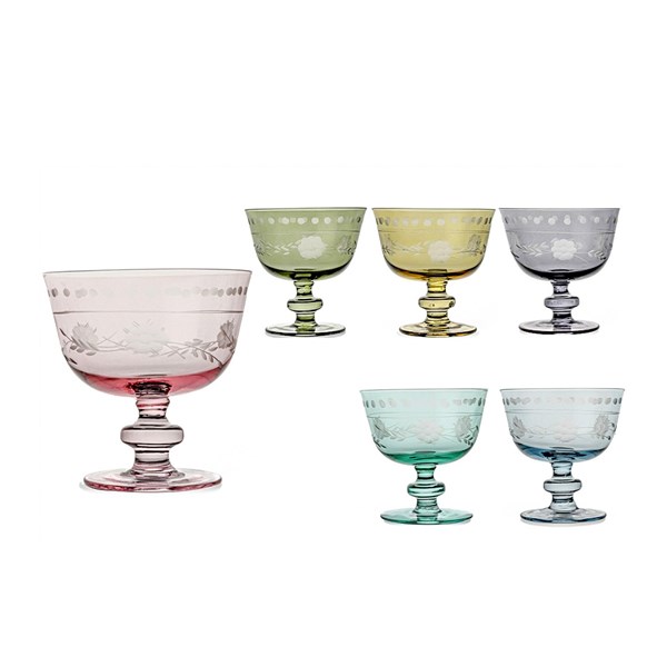 Colorful Flower Mix Ice Cream Cups,Set of 6 P342.101456