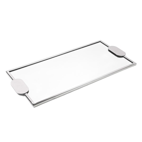 Silver Metal Rectangular Mirrored Tray 54*25*2 cm P256.310363